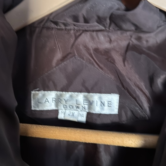 Larry Levine nylon down filled brown coat size 2X - Picture 2 of 12